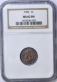 1902 INDIAN CENT - NGC MS63 BN