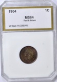 1904 INDIAN CENT - PCI MS64 RB