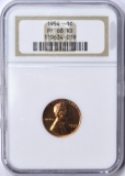 1954 LINCOLN CENT - NGC PF68 RED