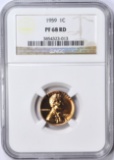 1959 LINCOLN CENT - NGC PF68 RED