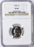 1958 JEFFERSON NICKEL - NGC PF69