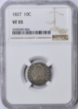 1827 BUST DIME - NGC VF35