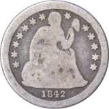 1842-O SEATED LIBERTY DIME