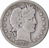 1915-S BARBER QUARTER