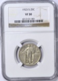 1923-S STANDING LIBERTY QUARTER - NGC VF30