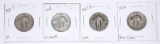 FOUR (4) BETTER STANDING LIBERTY QUARTERS