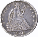 1848-O SEATED LIBERTY HALF