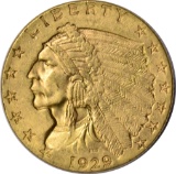 1929 $2.50 INDIAN HEAD GOLD PIECE