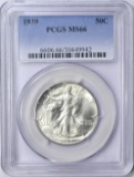 1939 WALKING LIBERTY HALF - PCGS MS66