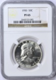 1950 FRANKLIN HALF - NGC PF65