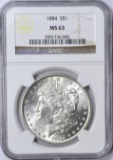 1884 MORGAN DOLLAR - NGC MS63