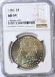 1886 MORGAN DOLLAR - NGC MS64 - TONED