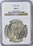 1926-S PEACE DOLLAR - NGC MS61