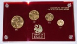 1991 FOUR-COIN GOLD EAGLE SET in HOLDER - 1.85 TROY OUNCES TOTAL