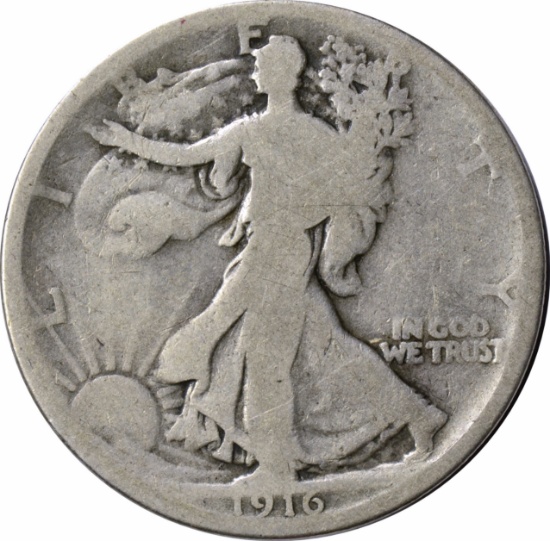 1916 WALKING LIBERTY HALF