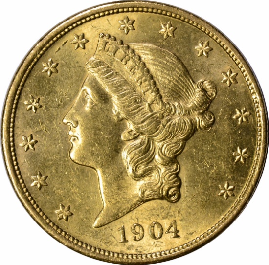 1904 $20 LIBERTY HEAD GOLD PIECE