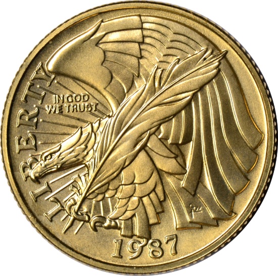 1987 CONSTITUTION $5 GOLD PIECE - UNCIRCULATED