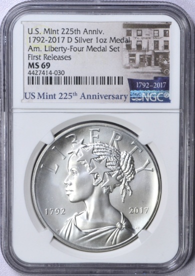 2017-D AMERICAN LIBERTY MEDAL - NGC MS69