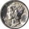 1938 MERCURY DIME - UNCIRCULATED WITH FULL BANDS