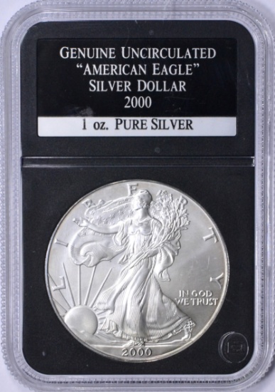 2000 UNCIRCULATED SILVER EAGLE in HOLDER