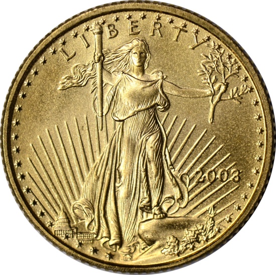 2003 $5 GOLD EAGLE - 1/10 TROY OUNCE FINE GOLD