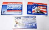 THREE (3) MINT SETS - 2001, 2002, 2003