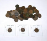 100 INDIAN HEAD CENTS - INCLUDES 1859, 1862 and 1879 in 2x2's
