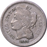 1869 THREE CENT NICKEL