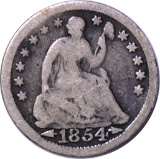 1854 ARROWS SEATED LIBERTY HALF DIME