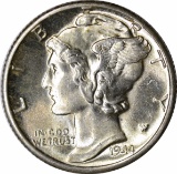 1944-D MERCURY DIME - UNCIRCULATED with FULL BANDS