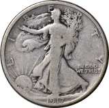 1917 WALKING LIBERTY HALF - VG