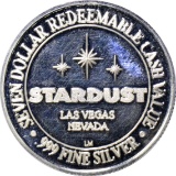 STARDUST RESORT LAS VEGAS .999 FINE SILVER TOKEN - .65 TROY OZ