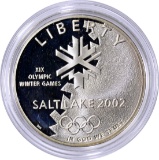2002-P SALT LAKE OLYMPICS PROOF SILVER DOLLAR