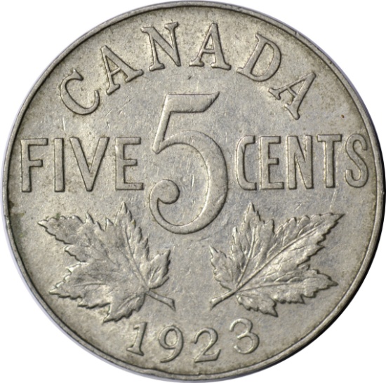 CANADA - 1923 FIVE CENTS - BETTER DATE