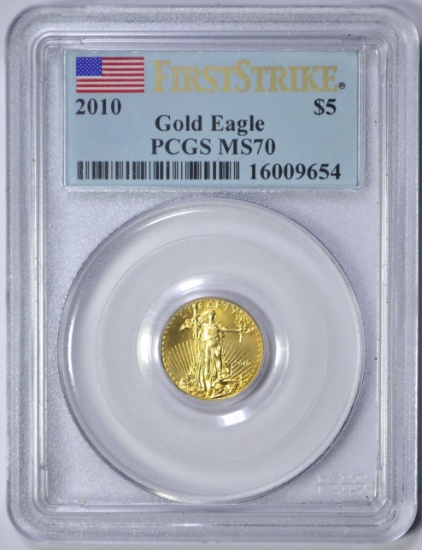 2010 GOLD AMERICAN EAGLE - PCGS MS70 FIRST STRIKE