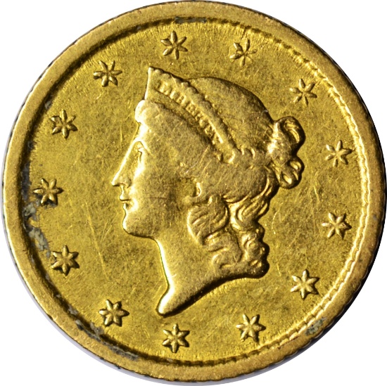 1851-O LIBERTY HEAD $1 GOLD PIECE