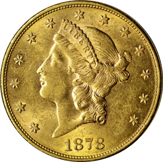 1878-S LIBERTY HEAD $20 GOLD PIECE