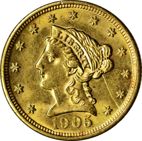 1905 LIBERTY HEAD $2.50 GOLD PIECE