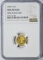 1870 $1 GOLD - NGC UNC DETAILS OBVERSE SCRATCH - TOUGH DATE