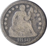 1850-O SEATED LIBERTY DIME