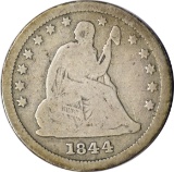 1844-O SEATED LIBERTY QUARTER