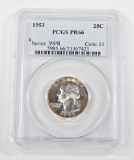 1953 WASHINGTON QUARTER - PCGS PR66