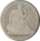 1842-O SEATED LIBERTY HALF