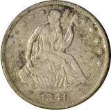 1848-O SEATED LIBERTY HALF