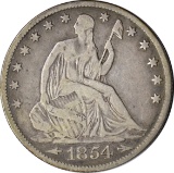 1854-O ARROWS SEATED LIBERTY HALF