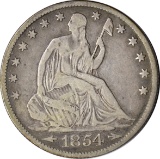 1854-O ARROWS SEATED LIBERTY HALF