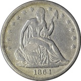 1864-S SEATED LIBERTY HALF