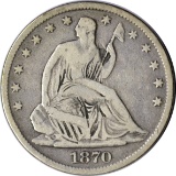 1870 SEATED LIBERTY HALF