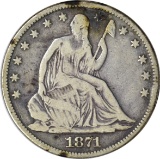 1871 SEATED LIBERTY HALF