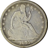 1875 SEATED LIBERTY HALF